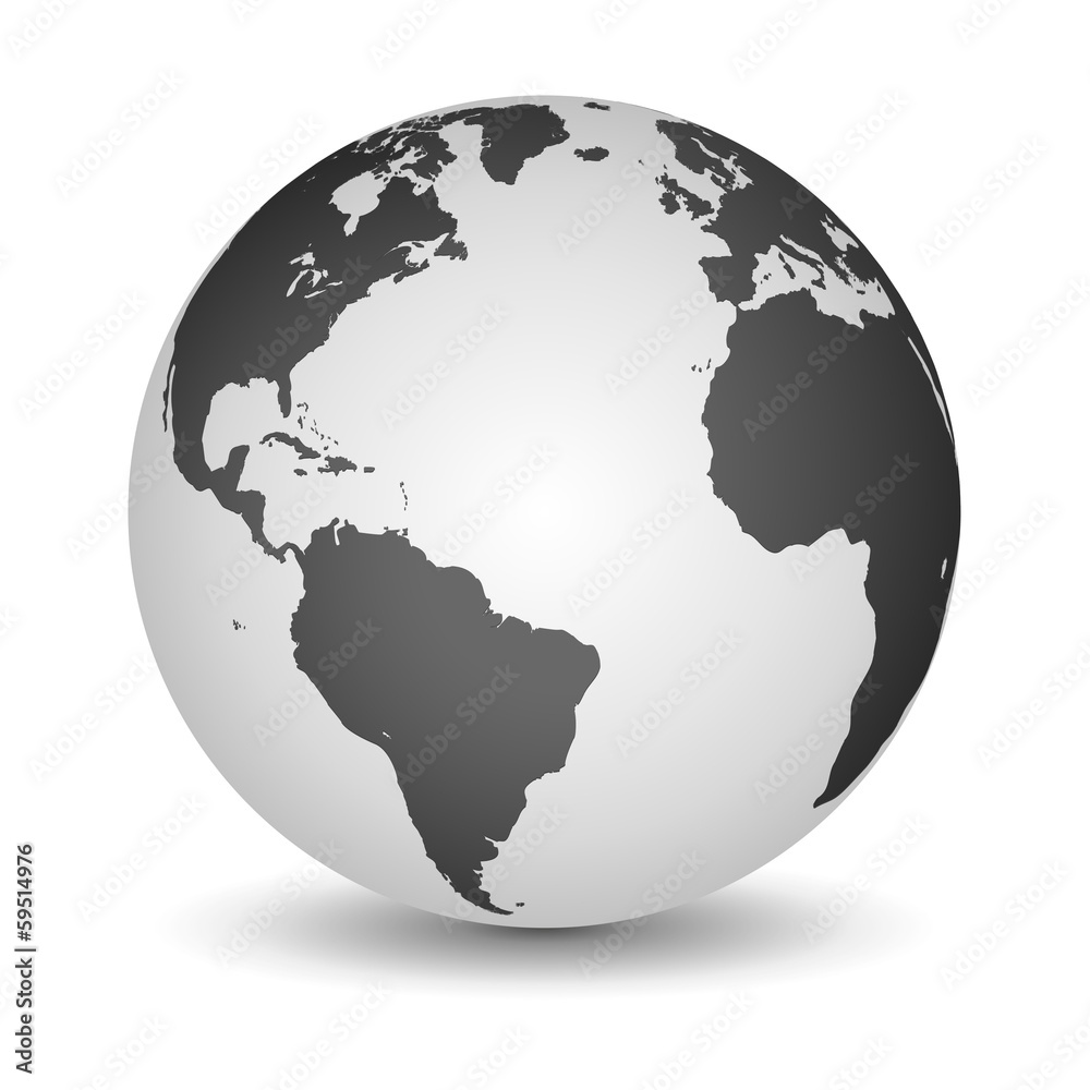 White and Black globe