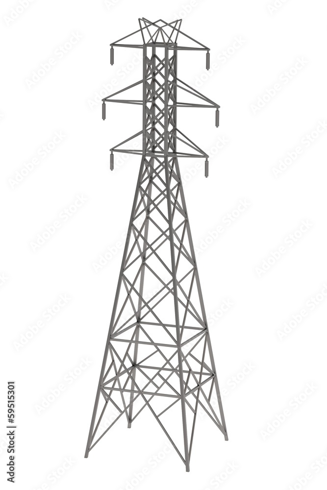 realistic 3d render of electric line realistic 3d render of electric line