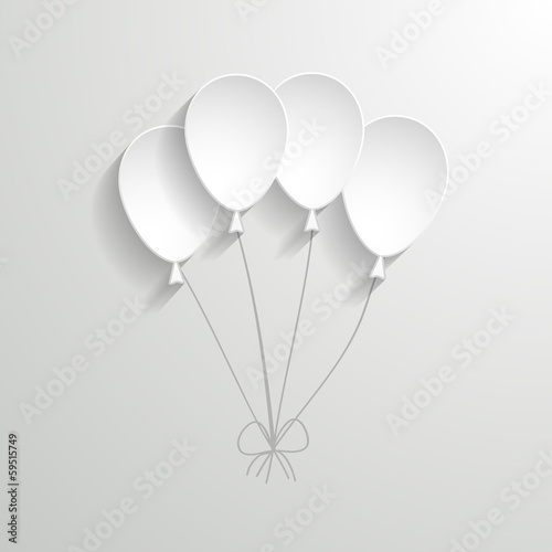 white paper balloons