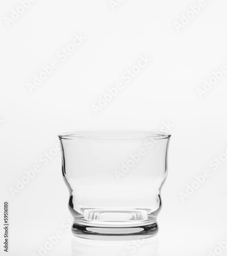 empty glass on a white background