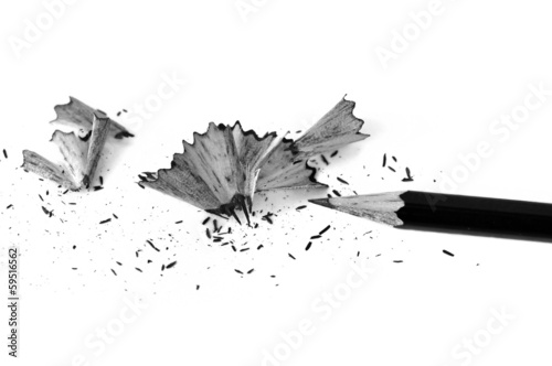 sharpened pencil and shavings