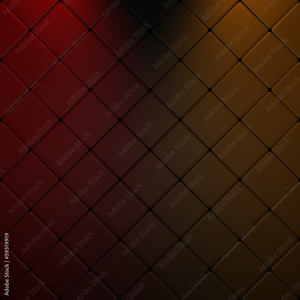 Black mosaic with red and yellow light