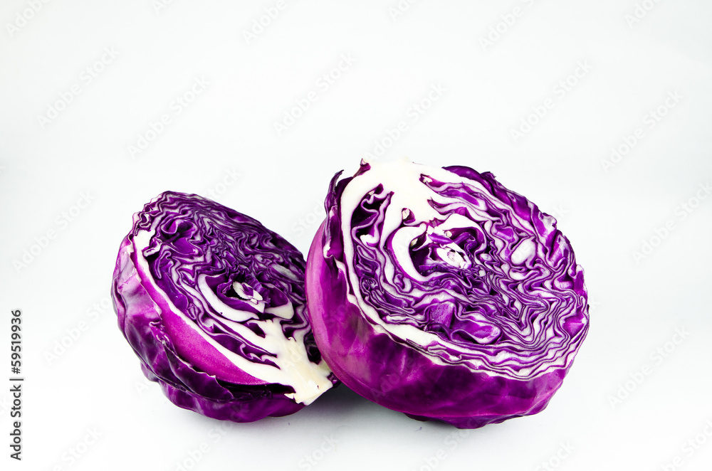 beautiful red cabbage isolated on white beautiful red cabbage isolated on white
