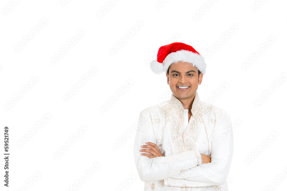 Happy, smiling christmas man excited about holidays Happy, smiling christmas man excited about holidays