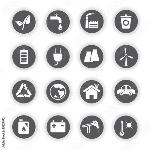 energy icons, go green icons