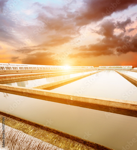 Modern urban wastewater treatment plant