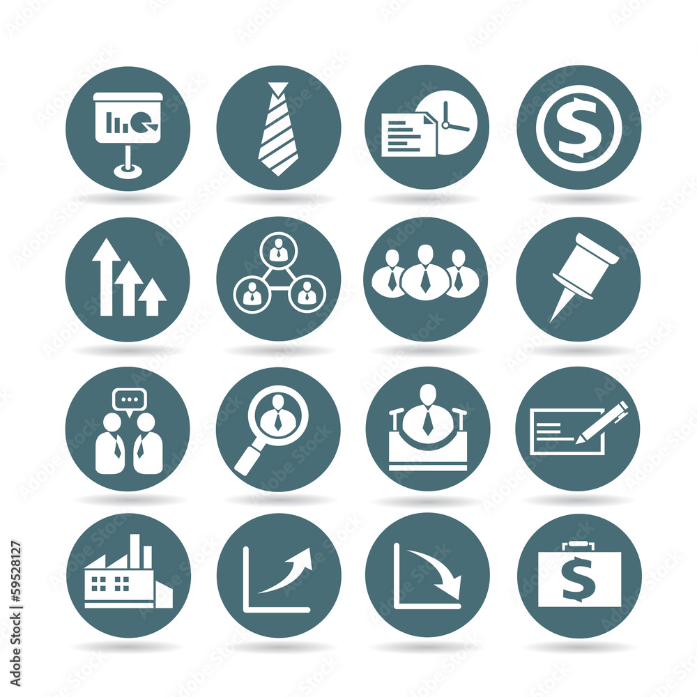 business management icons, web buttons, app buttons set business management icons, web buttons, app buttons set