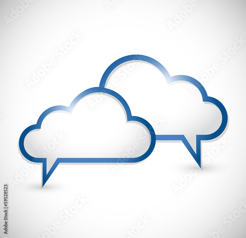 cloud computing communication illustration design