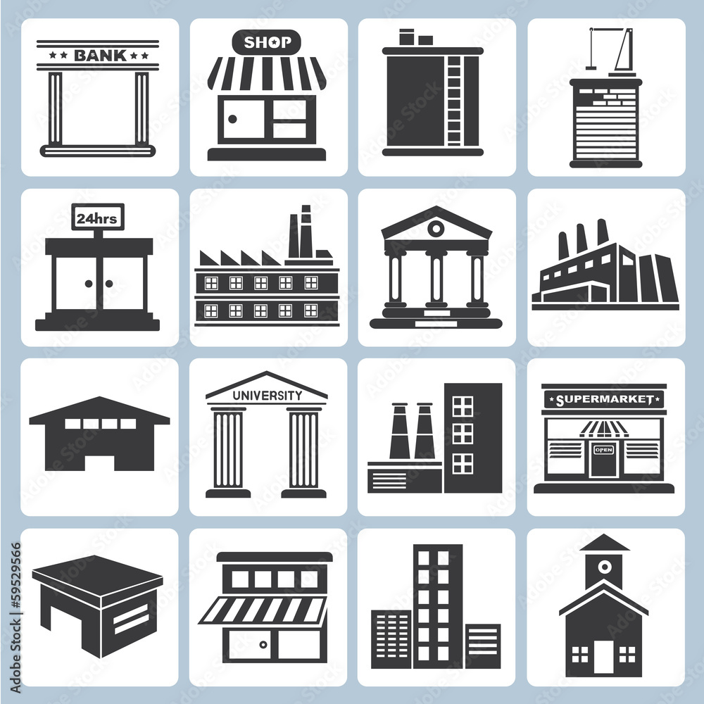 Obraz premium building icons