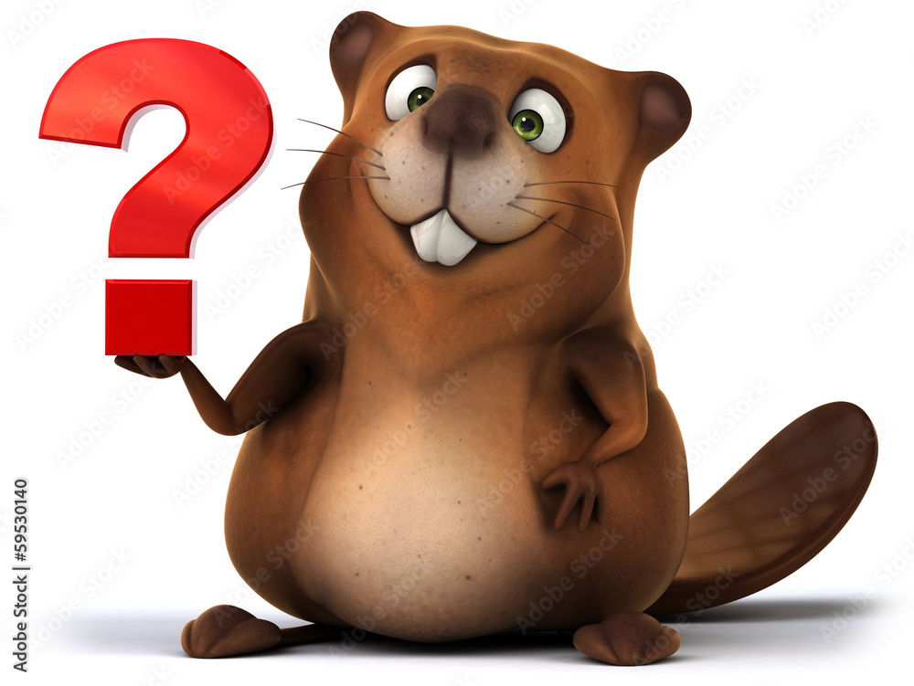 Naklejka premium Beaver