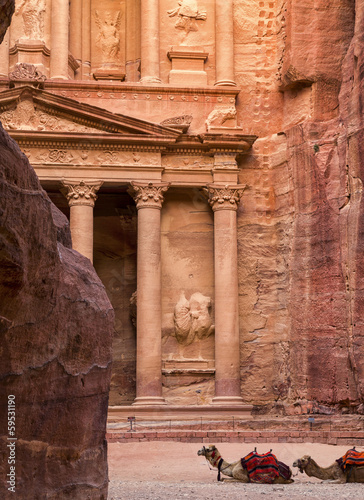 Vertical picture of Entrance in City of Petra, Jordan