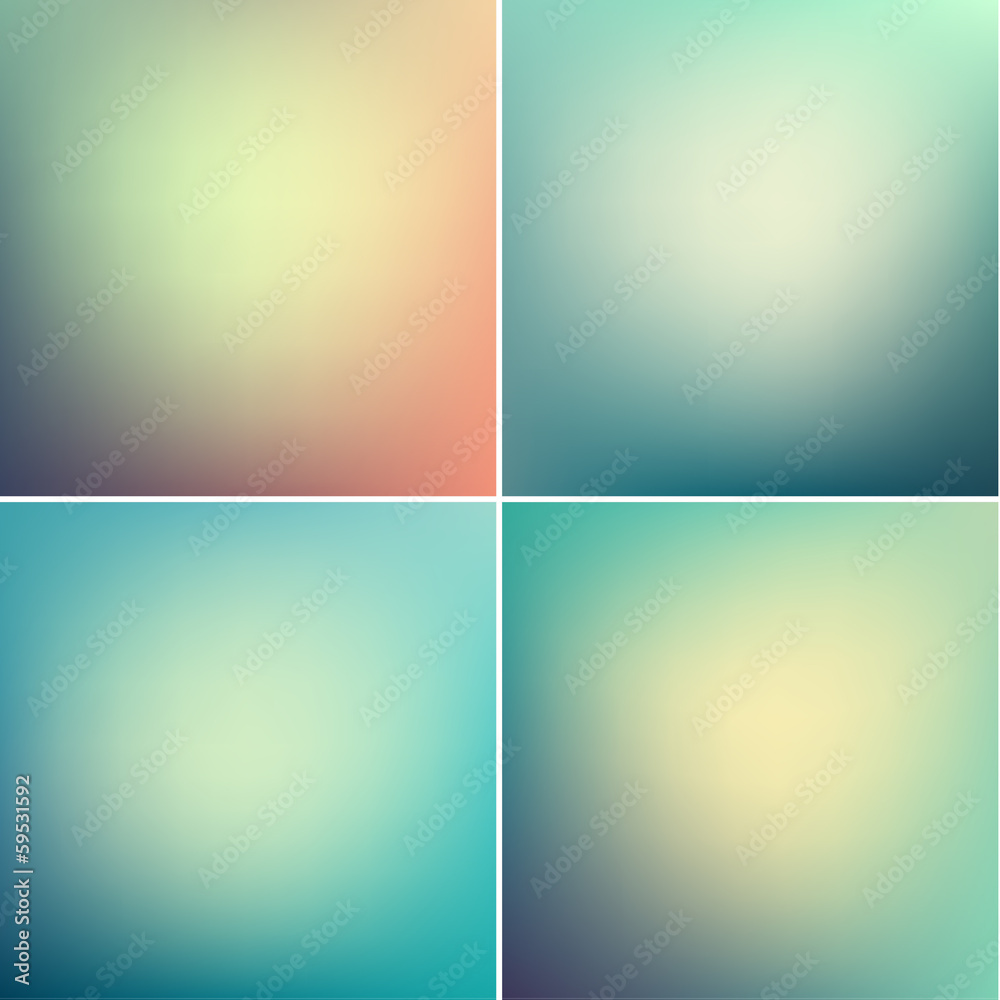 Smooth colorful backgrounds collection with aged effect
