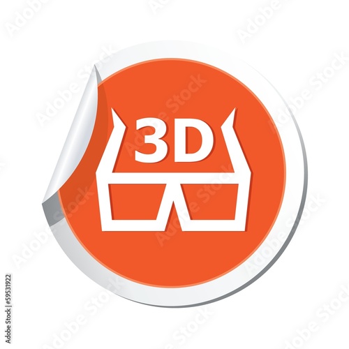 3D cinema glasses icon. Vector illustration