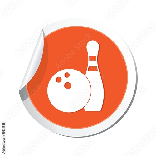 Bowling icon. Vector illustration