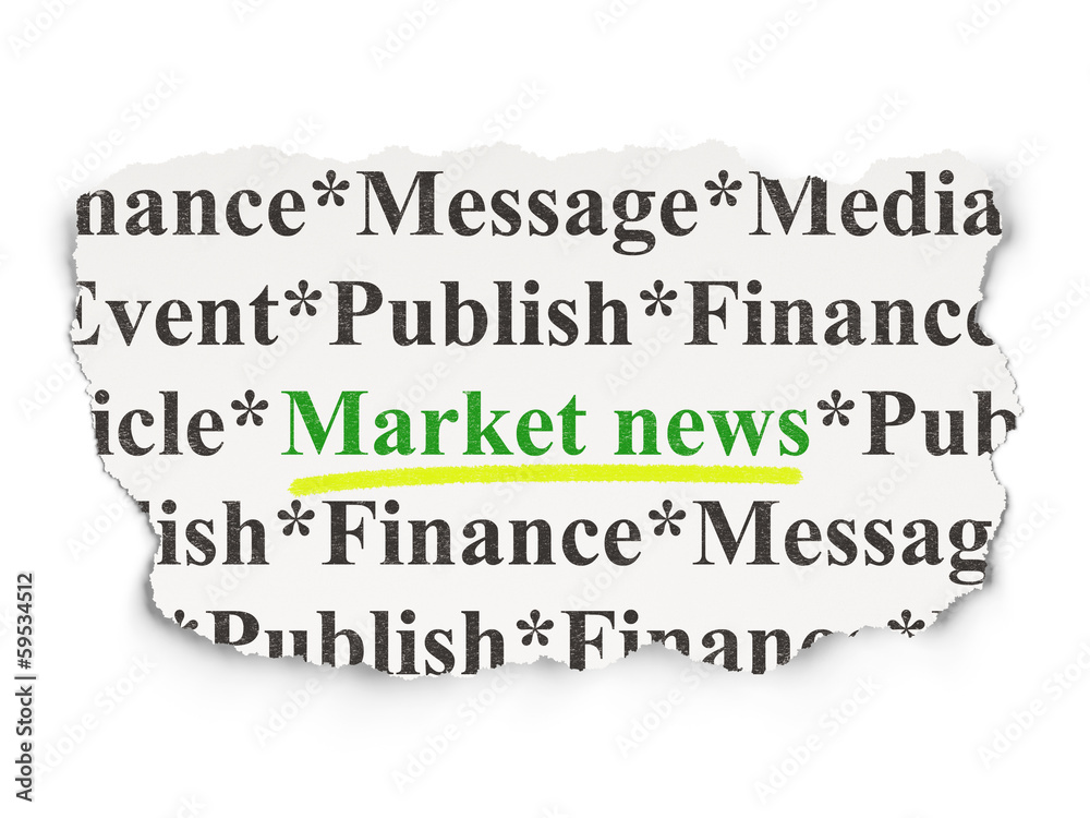 News concept: Market News on Paper background