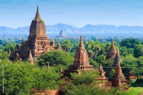 The Temples of bagan at sunrise, Bagan, Myanmar