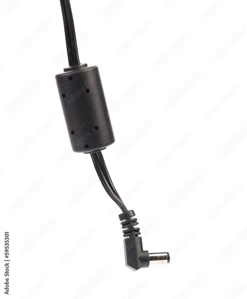 Close up of plug power for device. Close up of plug power for device.