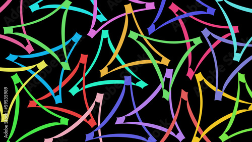 Colored abstract pattern of elements retro background