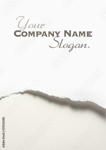 Torn white paper