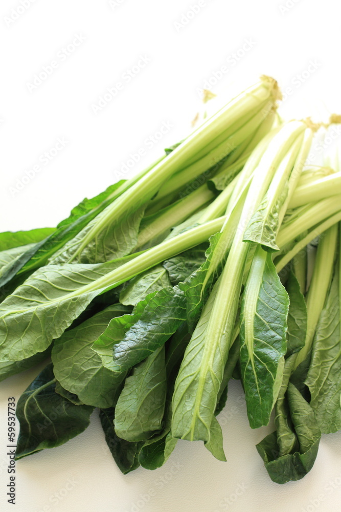 Japanese vegetable, green leaf Komatsuna Japanese vegetable, green leaf Komatsuna