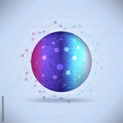 Abstract sphere with molecular sieve