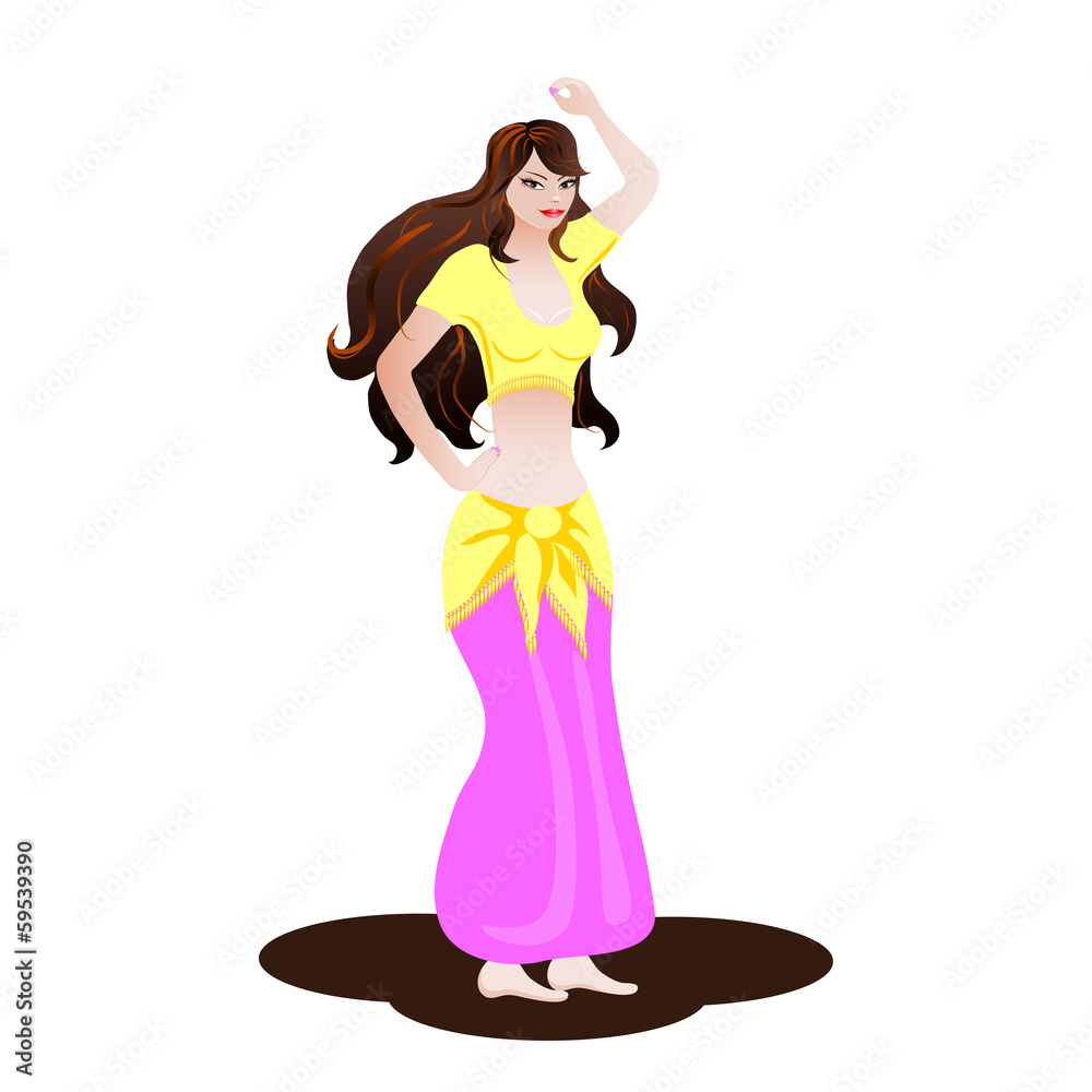 Beautiful woman dances east dance Beautiful woman dances east dance