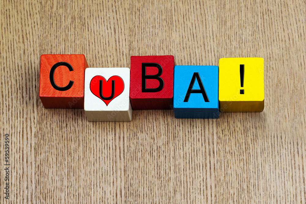 Love Cuba - sign series for countries, travel and holidays Love Cuba - sign series for countries, travel and holidays