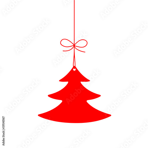 Etiquette en forme de Sapin de Noël (joyeuses fêtes joyeux)