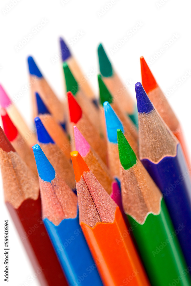colorful pencils isolated on white background colorful pencils isolated on white background
