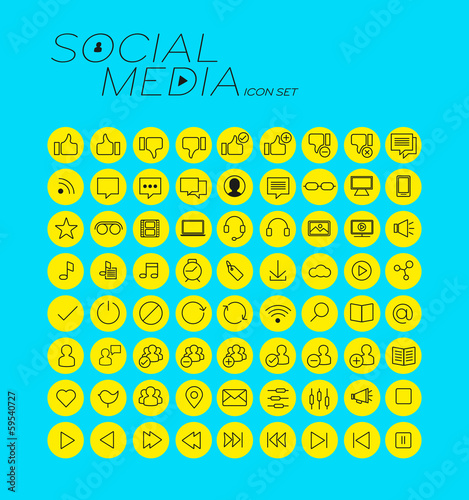 Social media icons vector illustration
