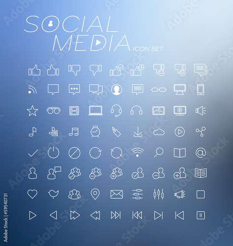 Social media icons vector illustration