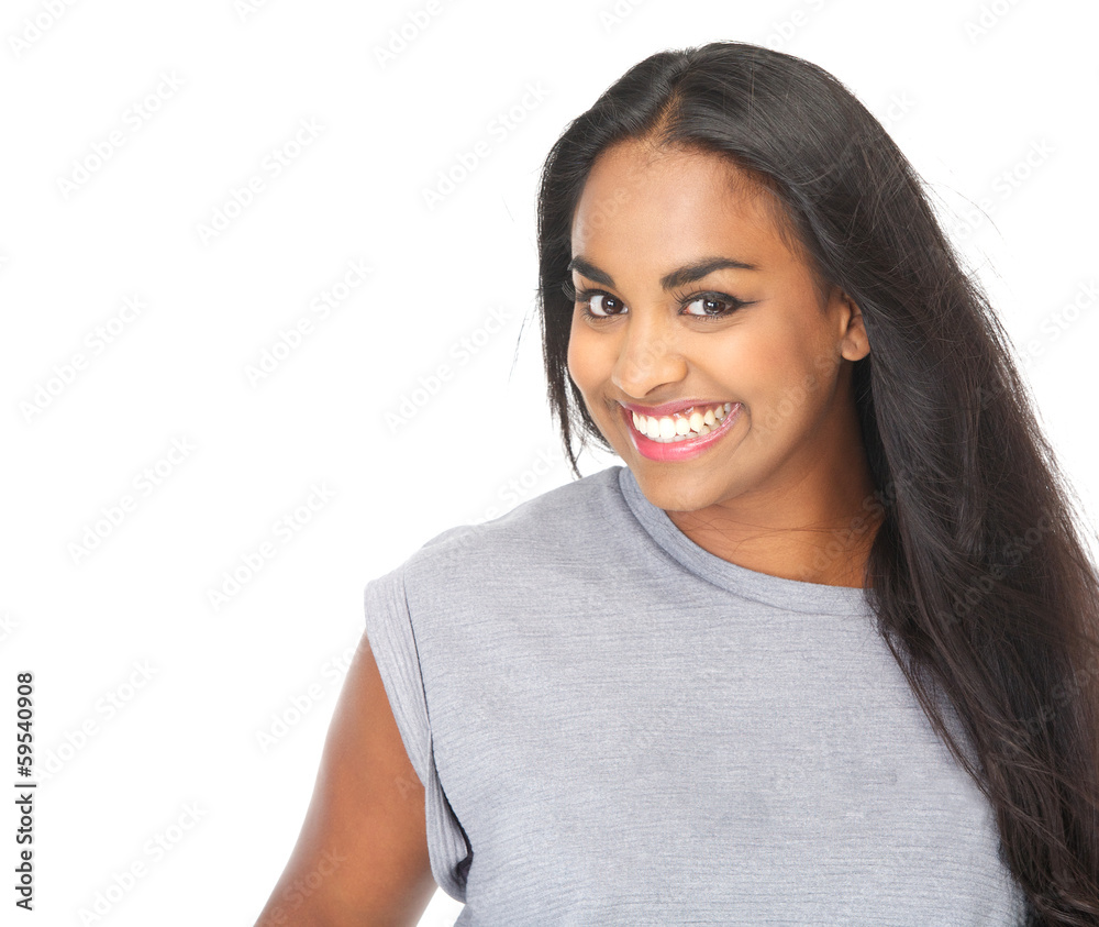 Portrait of a cheerful young woman smiling Portrait of a cheerful young woman smiling