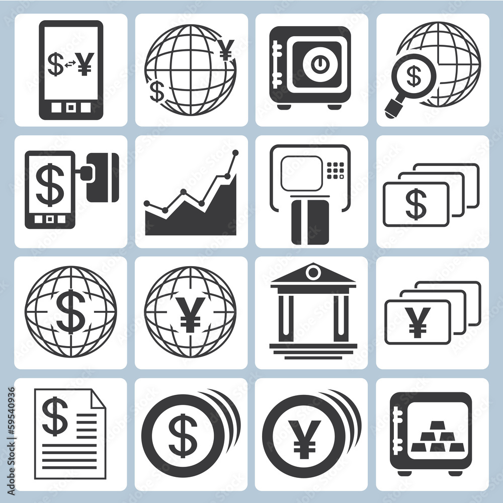 Fototapeta premium banking icons, financial icons
