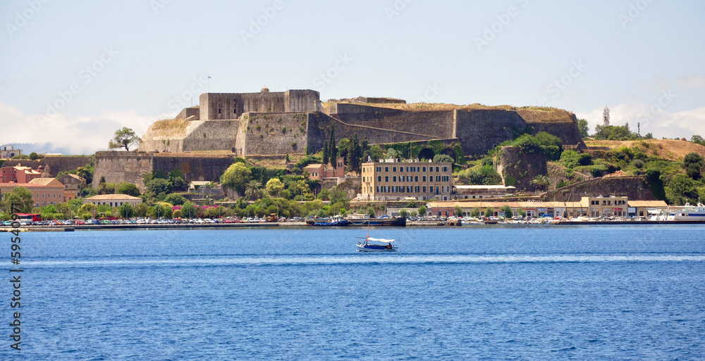 old fort at sea, Corfu Town, Greece, Europe