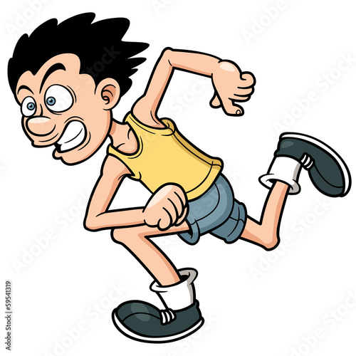 Vector illustration of Runner man