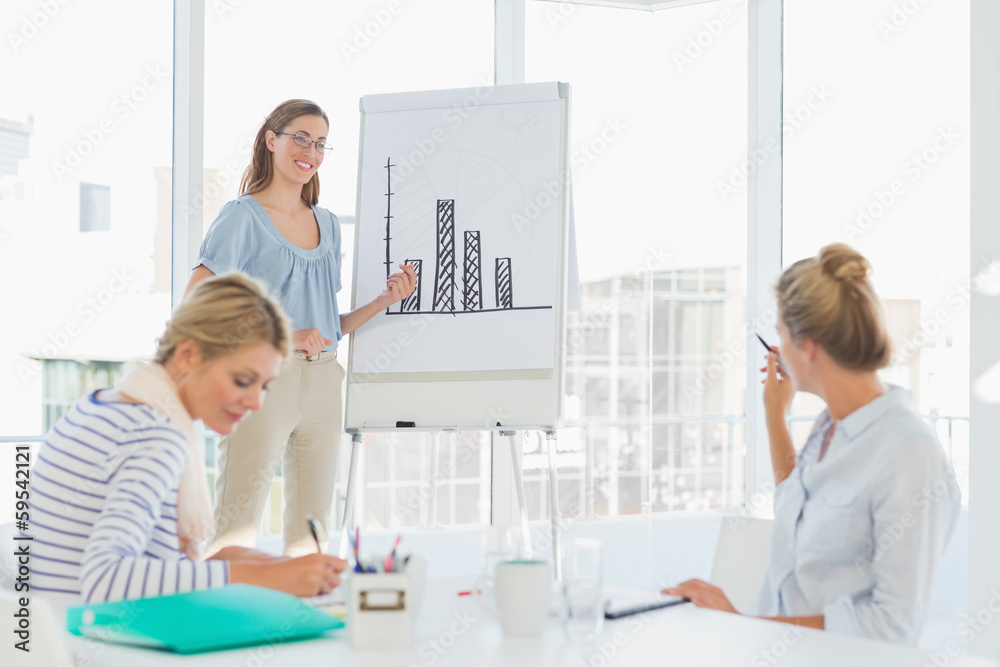 Casual business people in office at presentation Casual business people in office at presentation