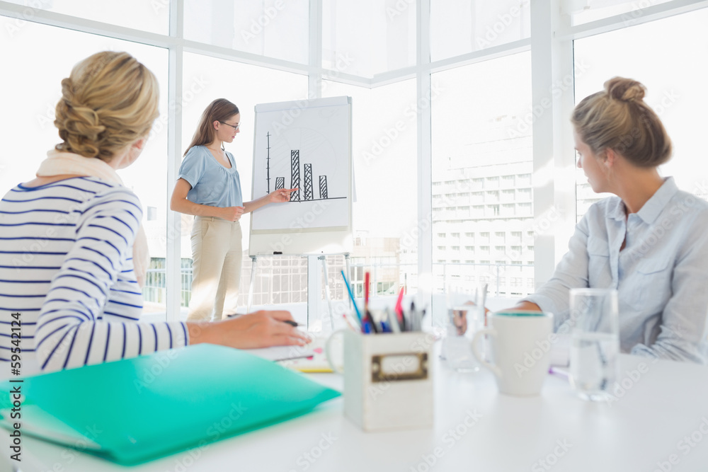 Casual business people in office at presentation Casual business people in office at presentation