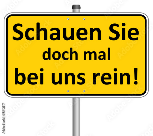 Schauen Sie mal rein Schild  #131219-svg03