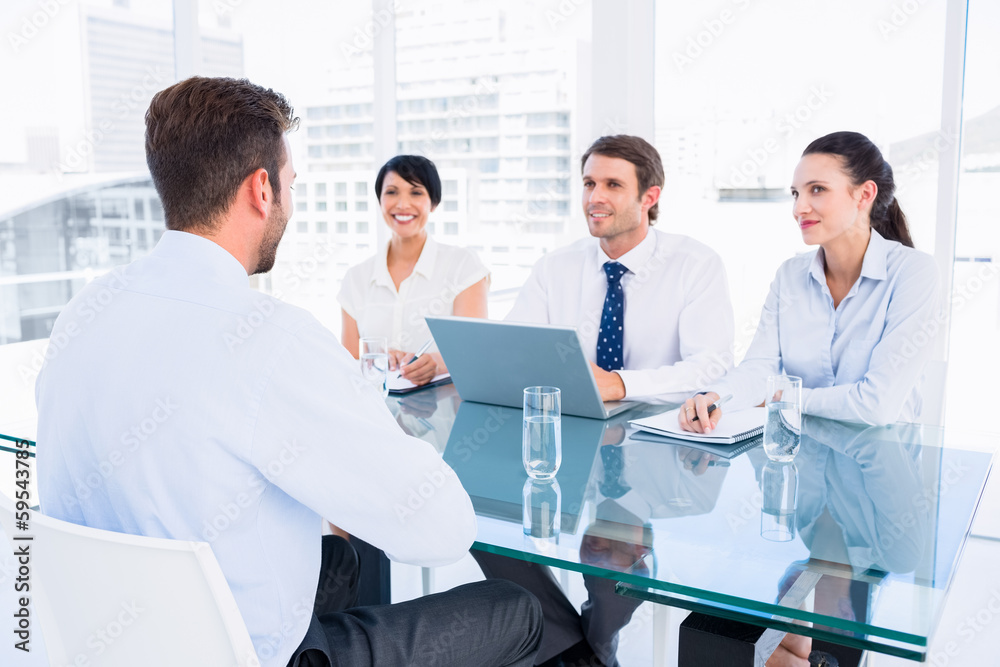 Recruiters checking the candidate during job interview Recruiters checking the candidate during job interview