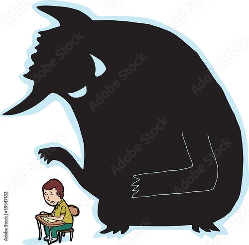 Scared Student and Monster