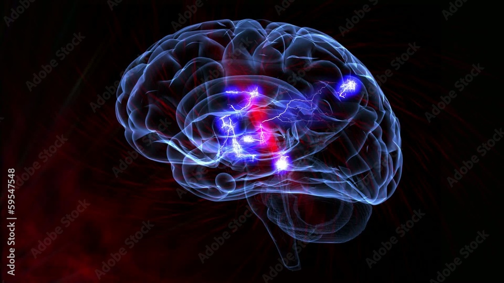 cerebro con neurotransmisores