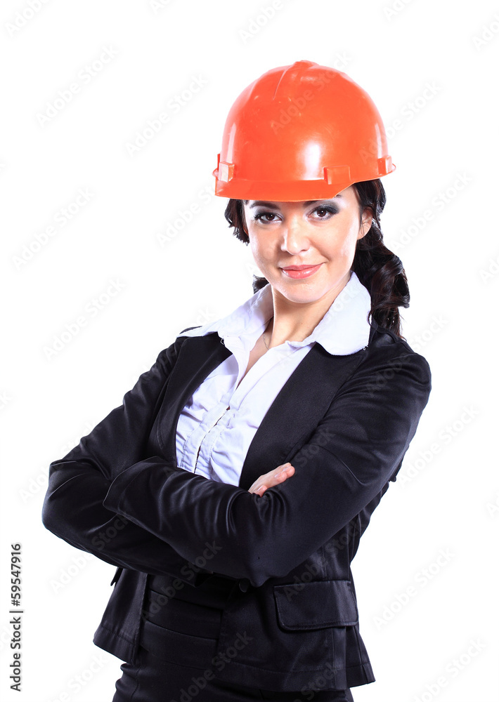 Engineer, entrepreneur or architect business woman. Engineer, entrepreneur or architect business woman.