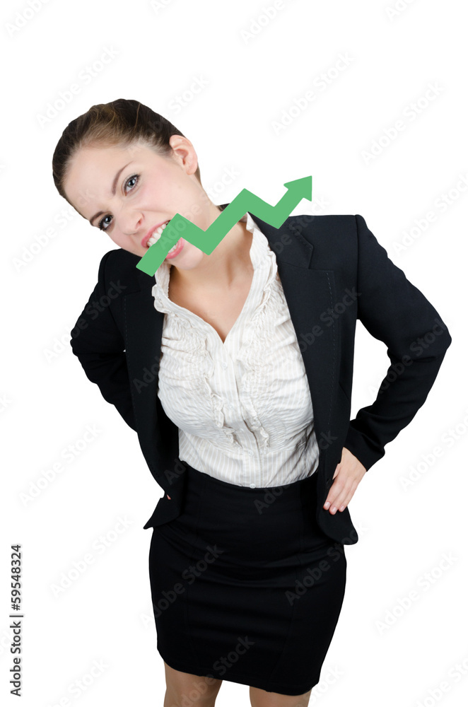 Business woman and arrow