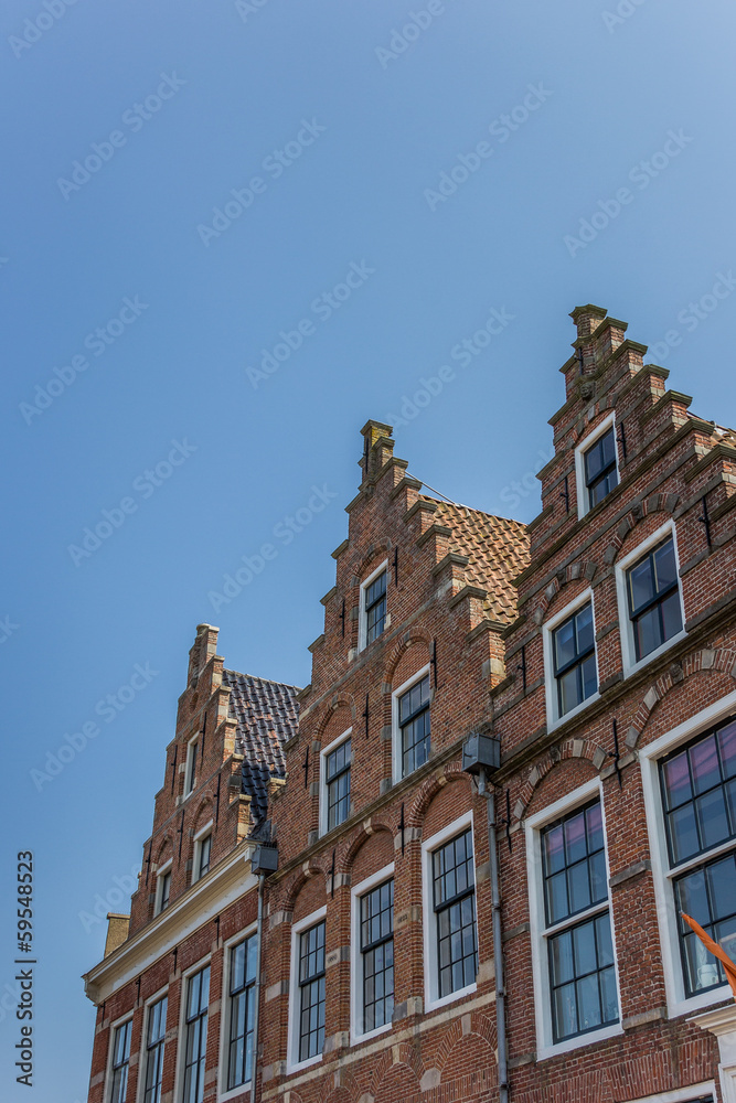 Facades in the old center of Dokkum