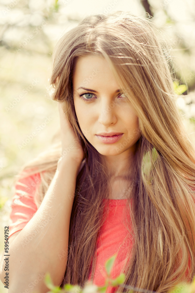 Portrait of young beautiful blond woman outdoors Portrait of young beautiful blond woman outdoors