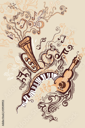 Fantasy illustration on a musical theme.