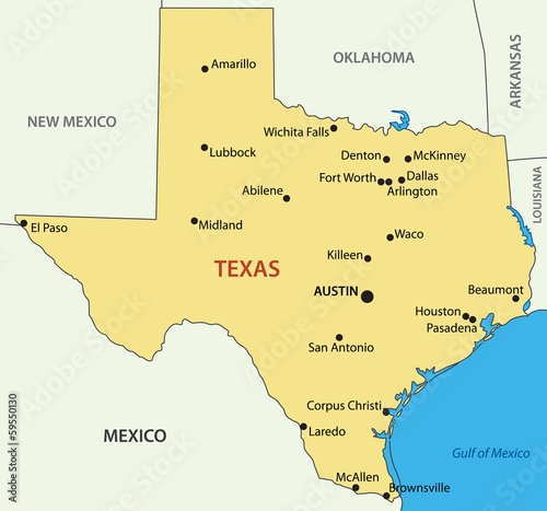 Texas - vector map