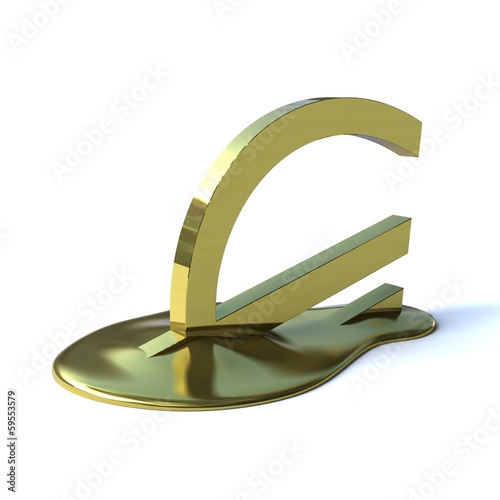 Schmelzendes Euro-Symbol I - Gold