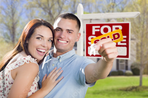 Military Couple In Front of...