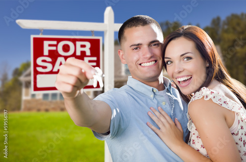 Military Couple In Front of...